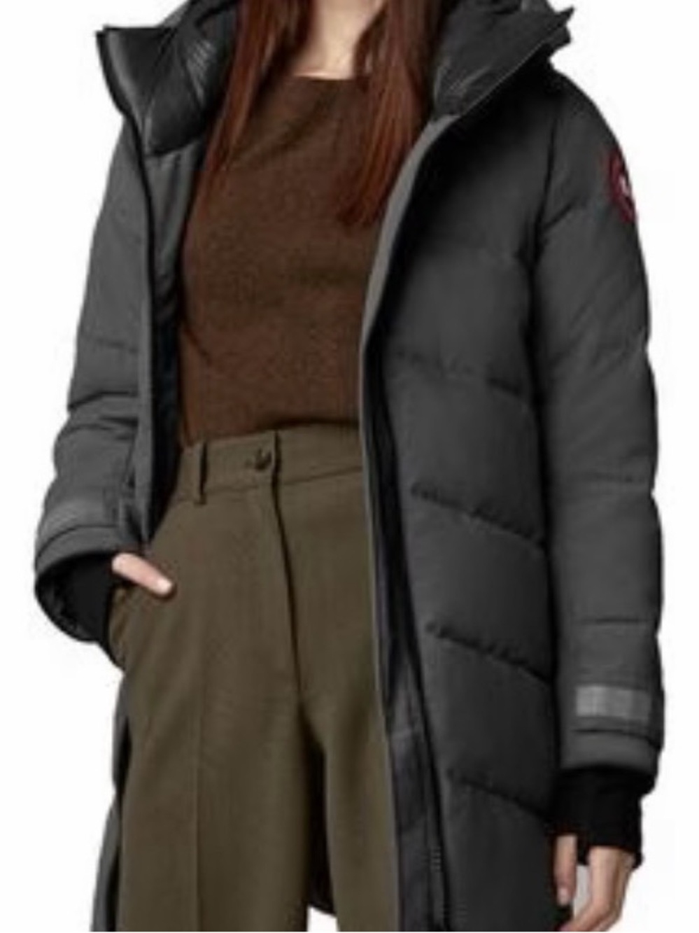 Canada Goose Womens Hooded Merritt parka- Gray